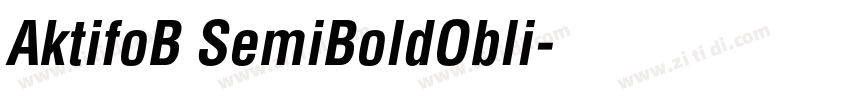AktifoB SemiBoldObli字体转换